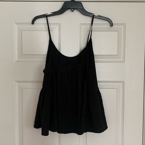 ANTHROPOLOGIE /RO & DE black blouse size large